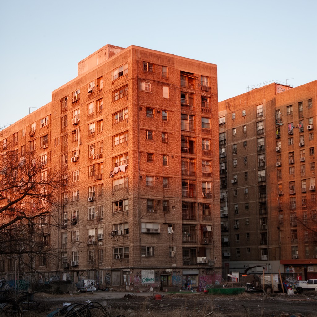 AI-generated illustration of Cabrini–Green (former public housing project)