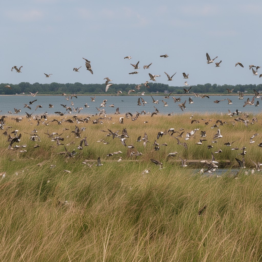 AI-generated illustration of Montrose Point Bird Sanctuary