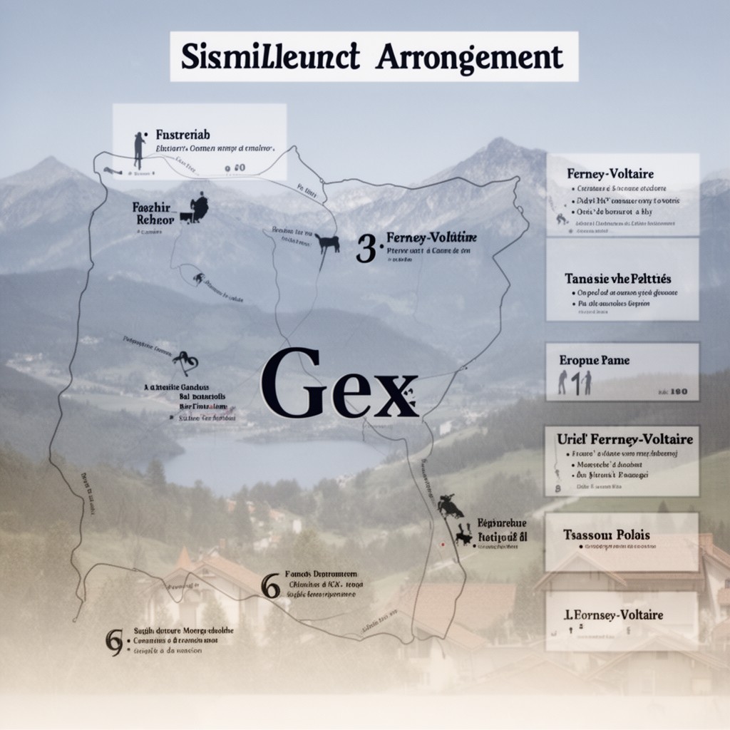AI-generated illustration of arrondissement of Gex