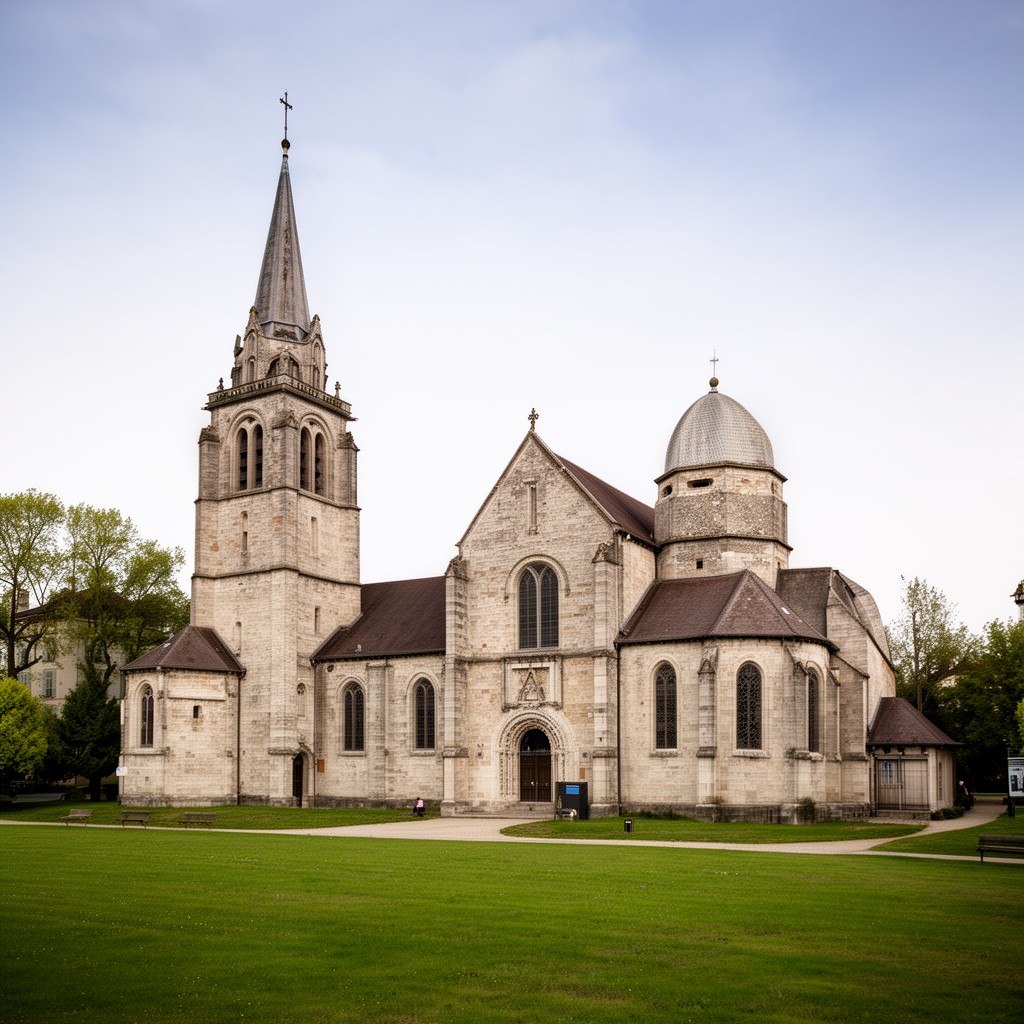 AI-generated illustration of Église Notre-Dame et Saint-André de Ferney-Voltaire