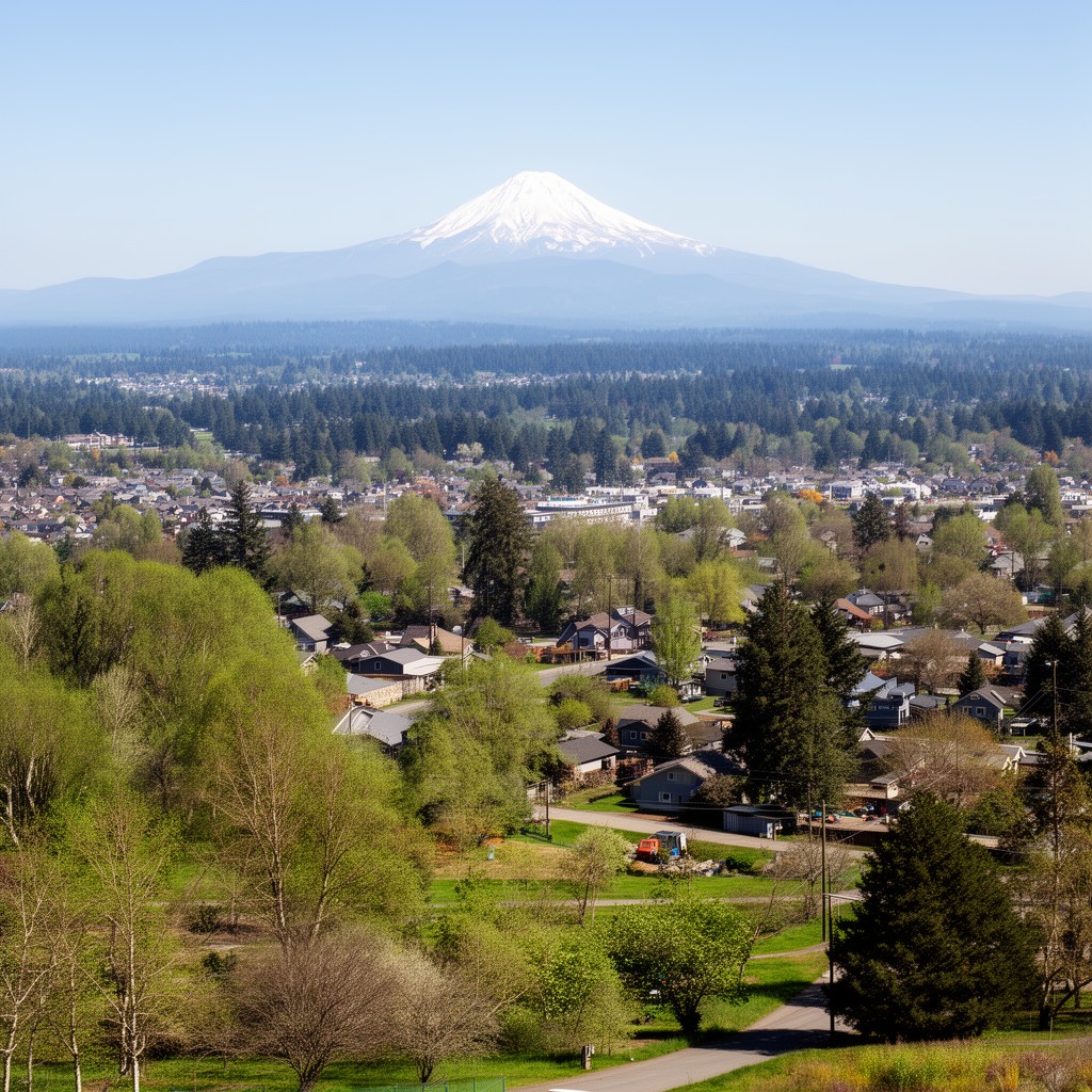 AI-generated illustration of Happy Valley, Oregon