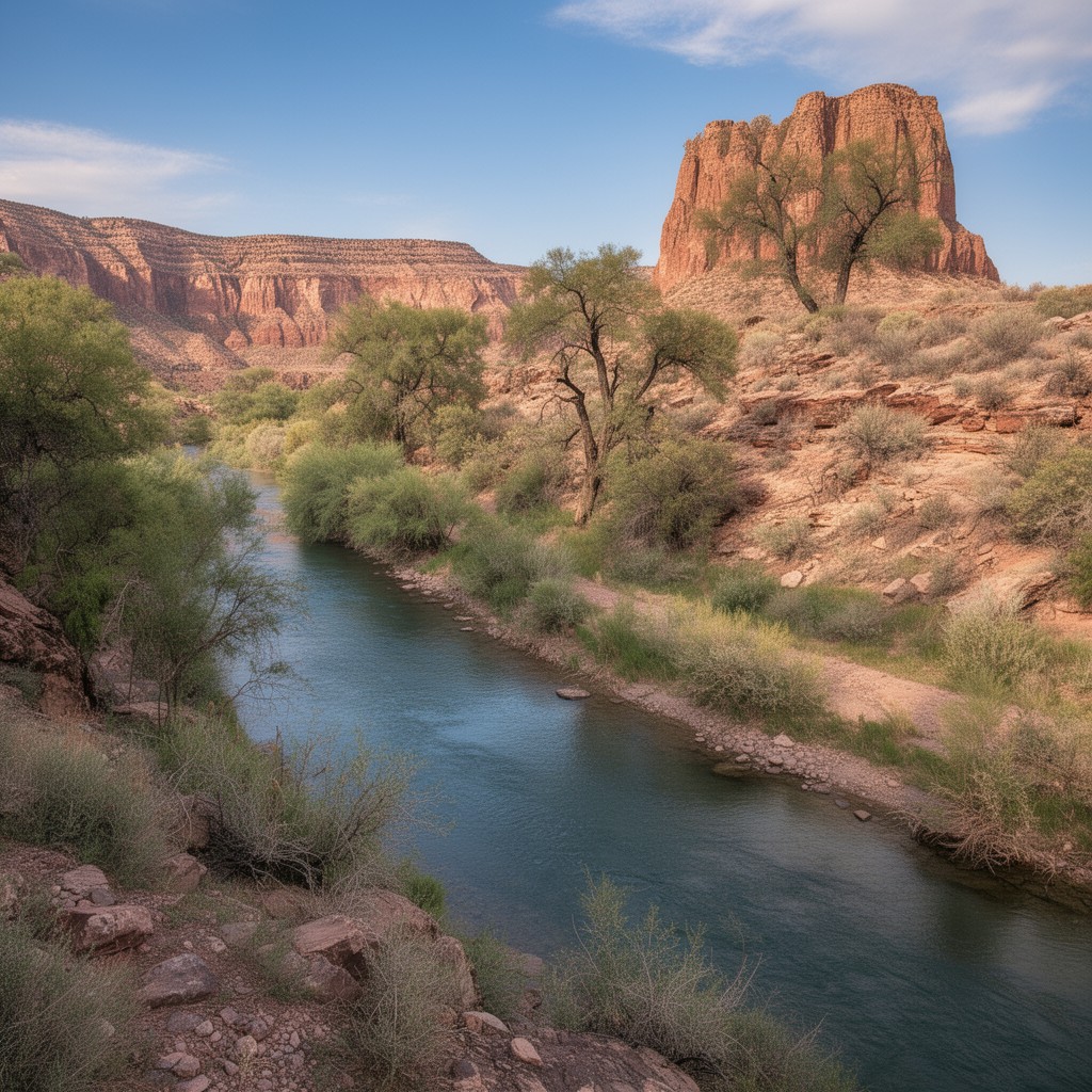 AI-generated illustration of Gila River