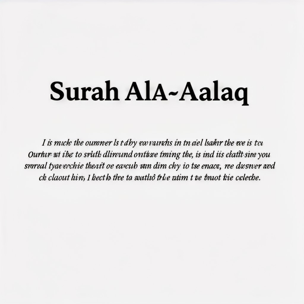 AI-generated illustration of Surah Al-Alaq