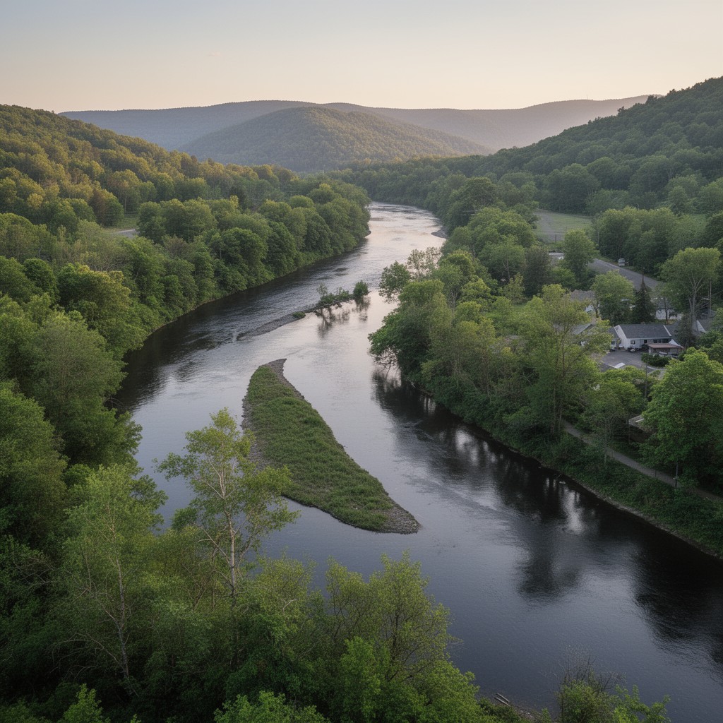 AI-generated illustration of Androscoggin River