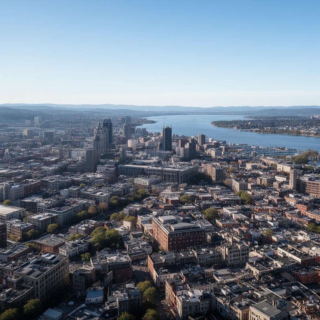 AI-generated illustration of New Haven metropolitan area