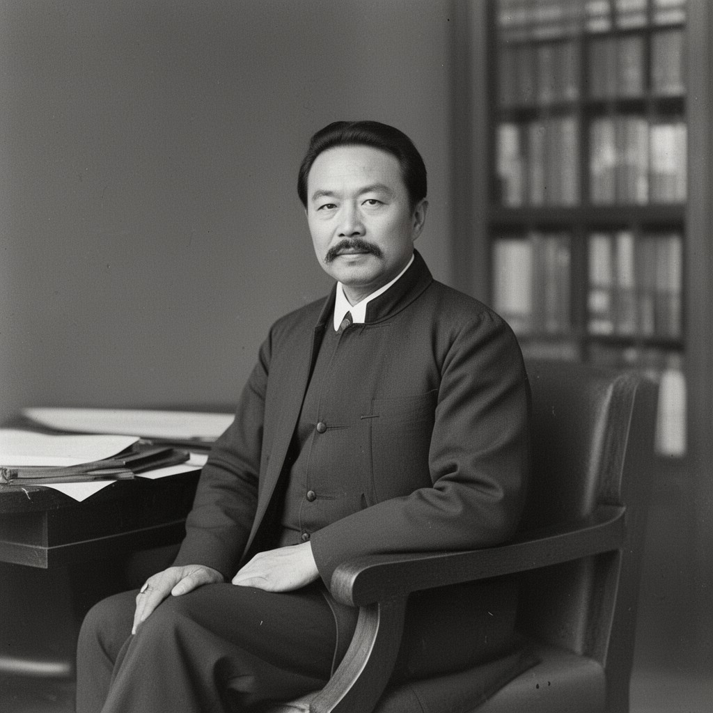 AI-generated illustration of Liang Qichao