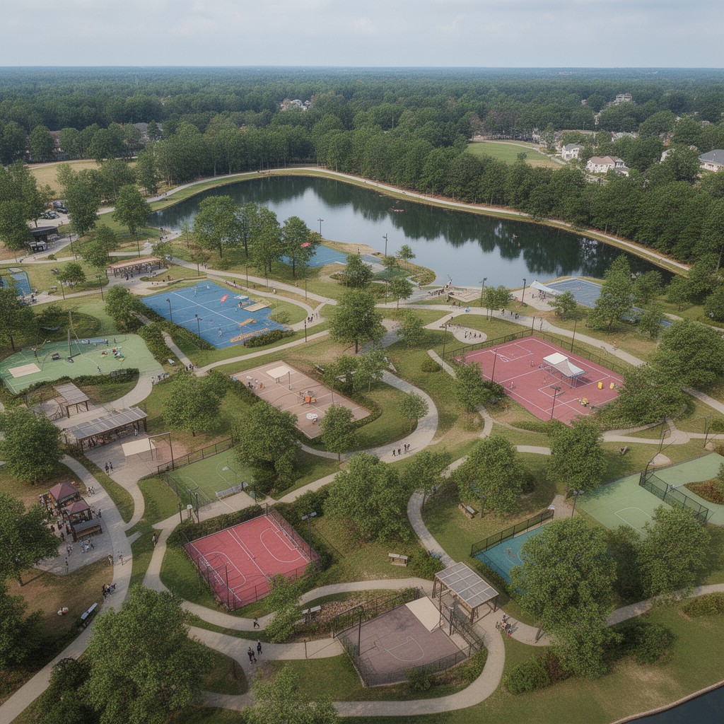 AI-generated illustration of Apex Community Park