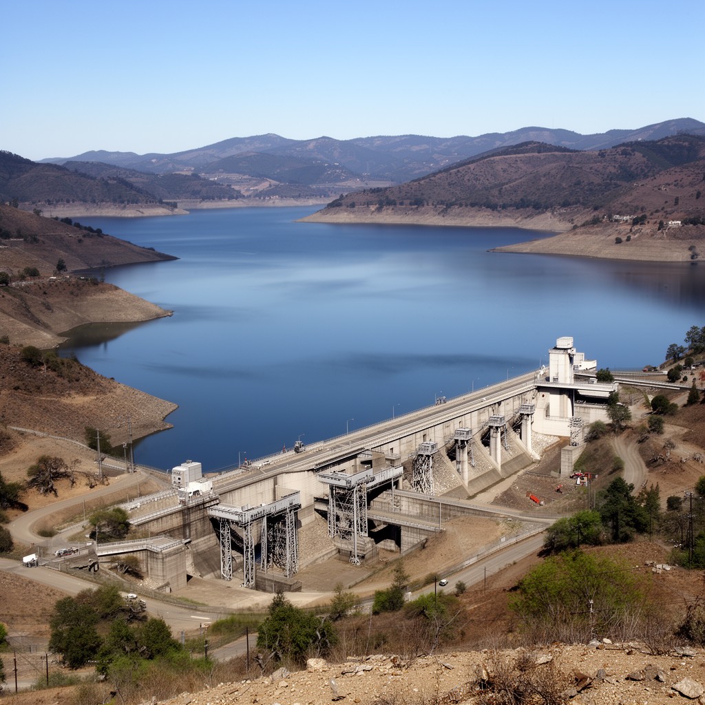 AI-generated illustration of Lake Oroville
