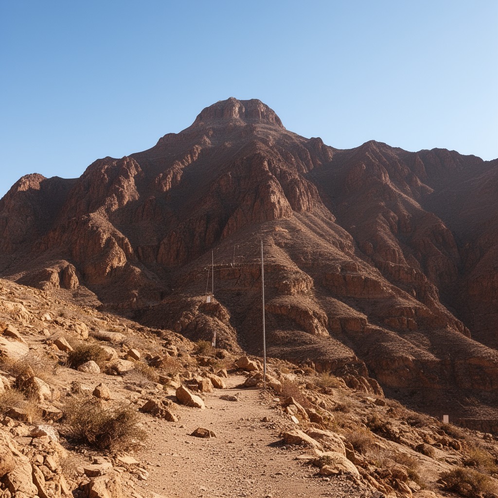 AI-generated illustration of Jebel Musa