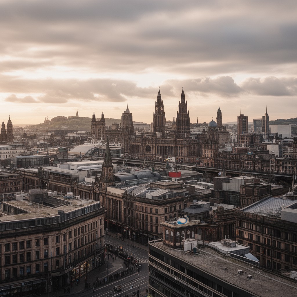 AI-generated illustration of Glasgow City