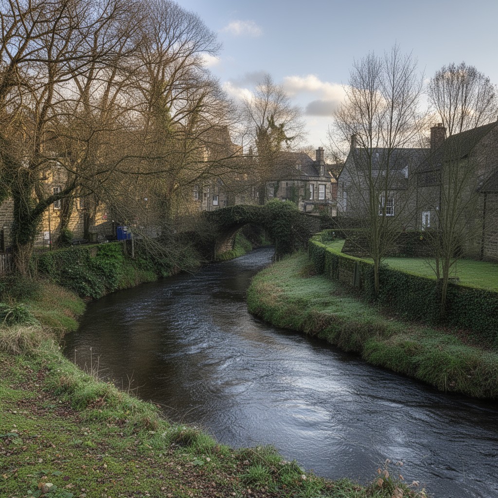 AI-generated illustration of River Darwen