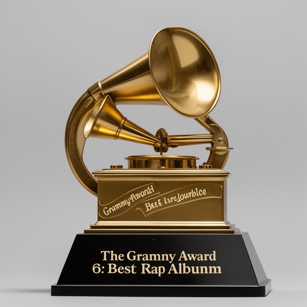 AI-generated illustration of Grammy Award for Best Rap Album