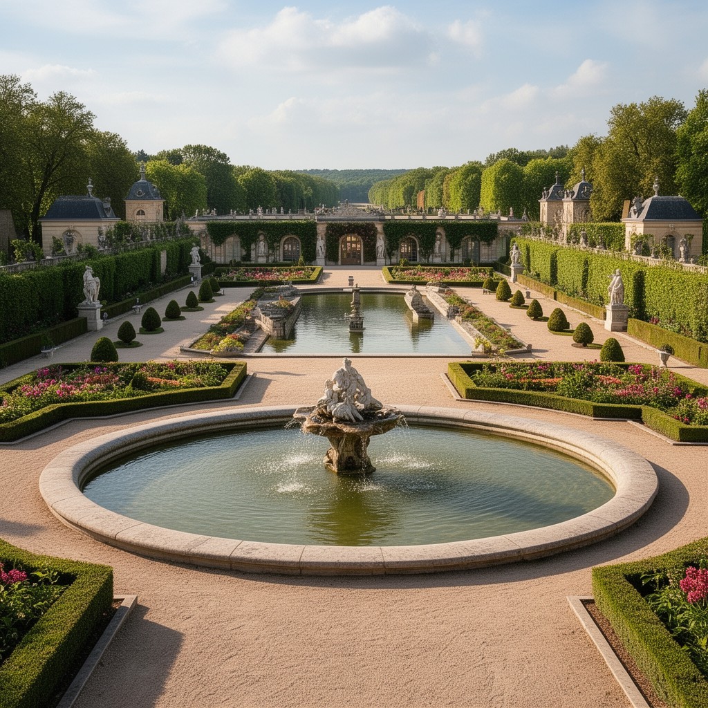 AI-generated illustration of Gardens of Sceaux
