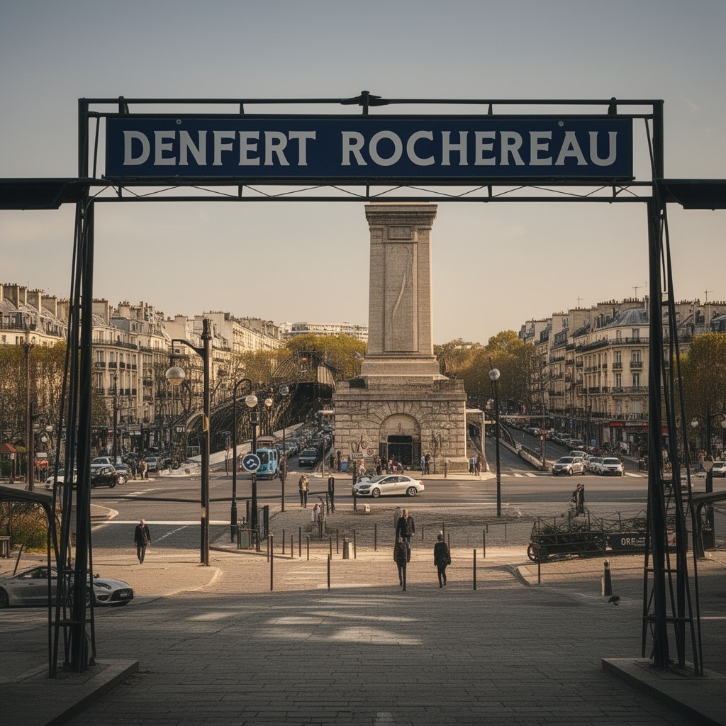 AI-generated illustration of Denfert-Rochereau
