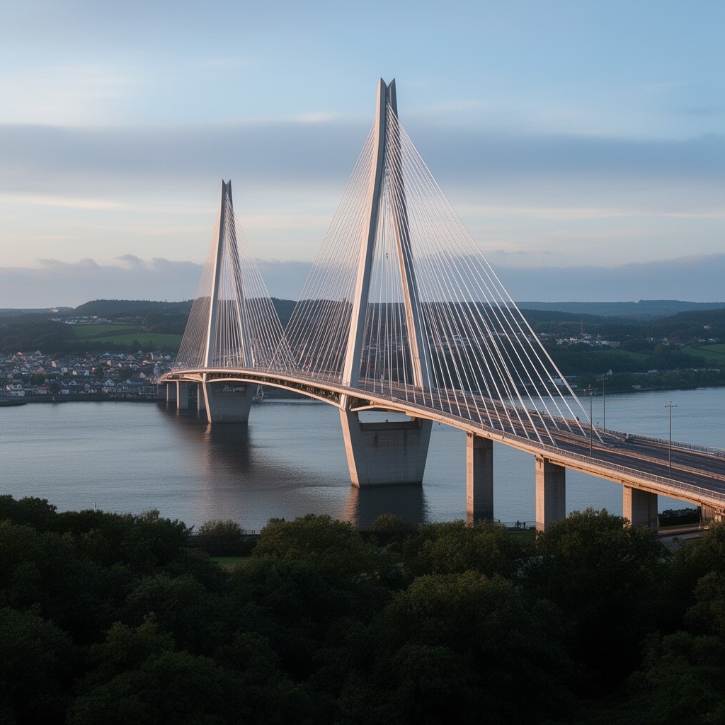 AI-generated illustration of Queensferry Crossing