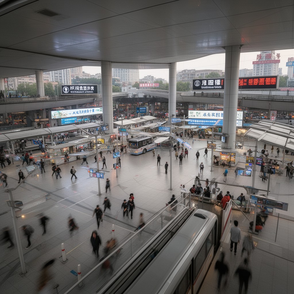 AI-generated illustration of Xizhimen station