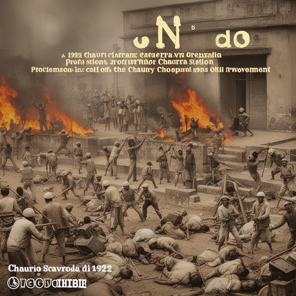 AI-generated illustration of Chauri Chaura incident