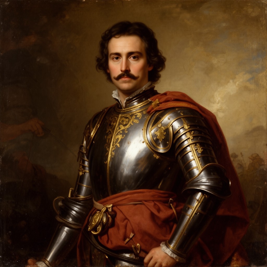 AI-generated illustration of Blasco Núñez Vela