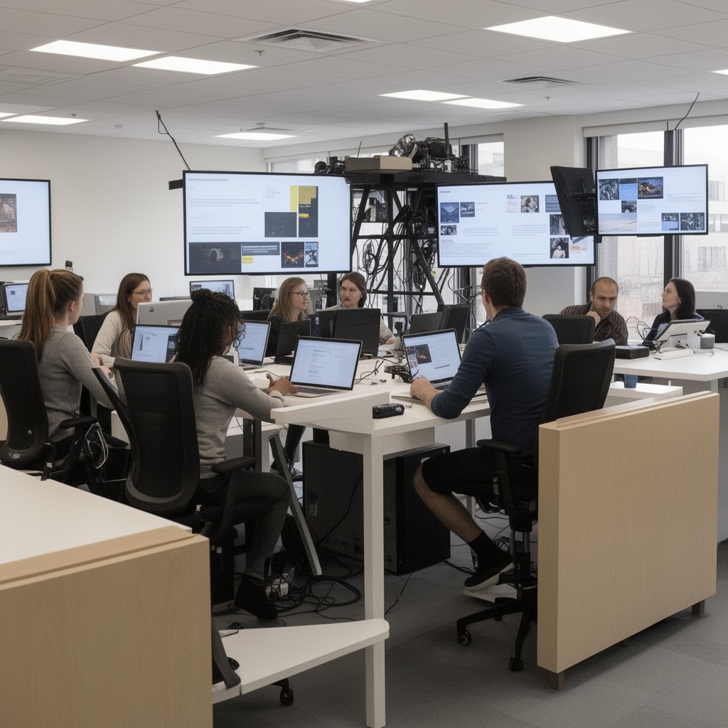 AI-generated illustration of Human-Computer Interaction Institute, Carnegie Mellon University