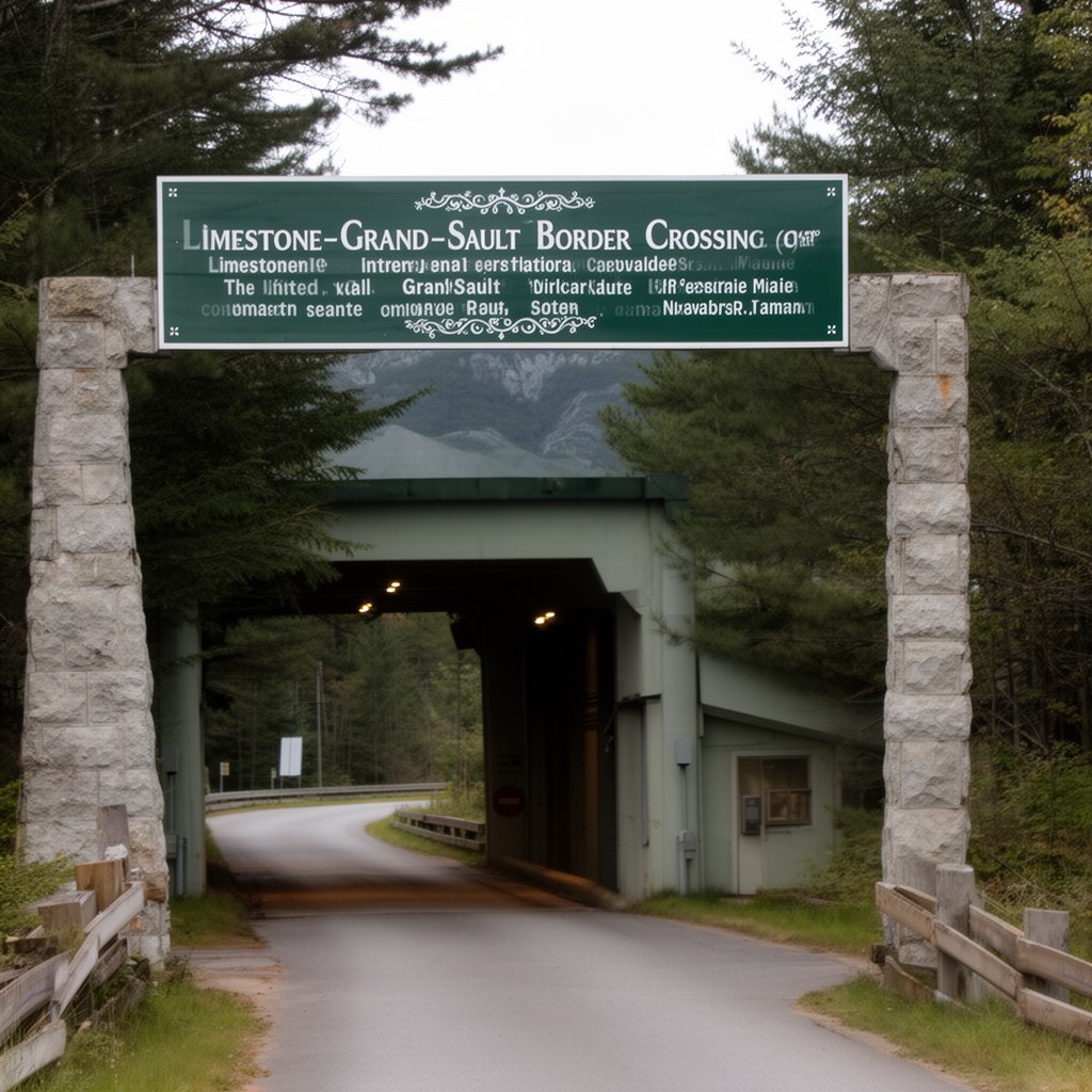 AI-generated illustration of Limestone–Grand-Sault Border Crossing