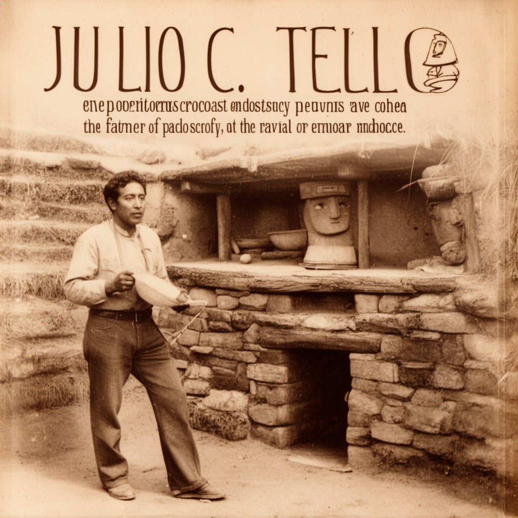 AI-generated illustration of Julio C. Tello
