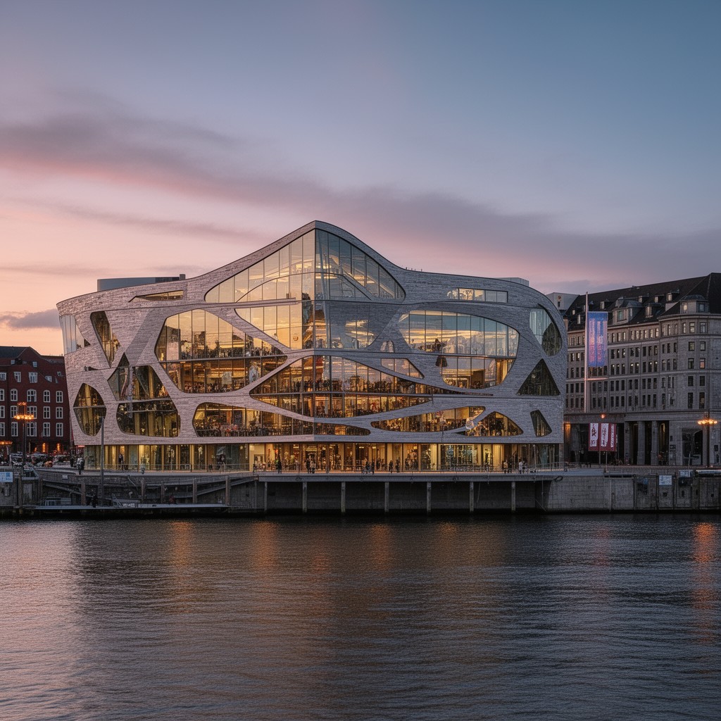 AI-generated illustration of Copenhagen Opera House