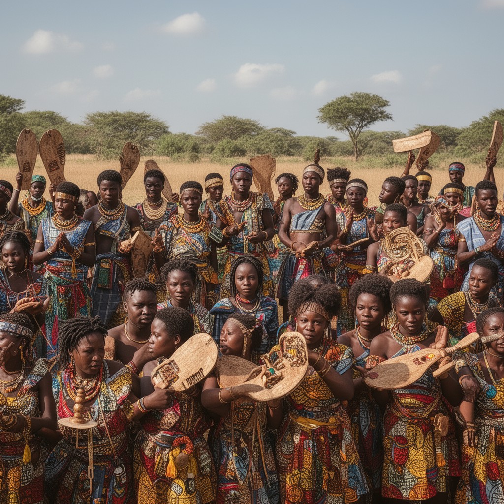 AI-generated illustration of Yoruba people