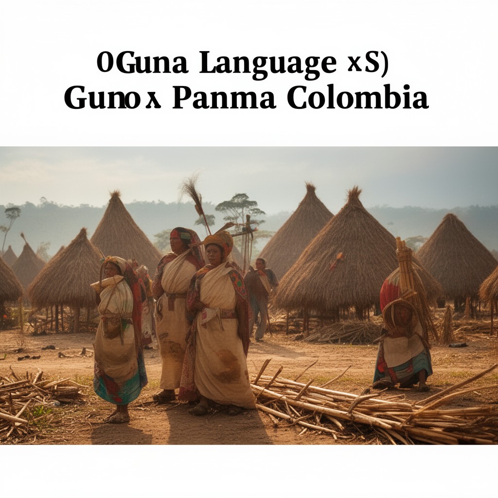 AI-generated illustration of Guna language