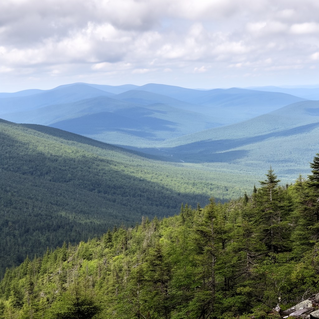 AI-generated illustration of White Mountain National Forest