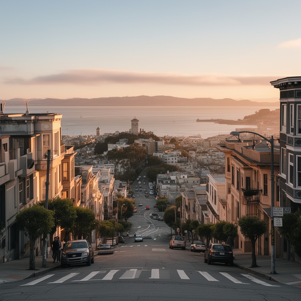 AI-generated illustration of Russian Hill
