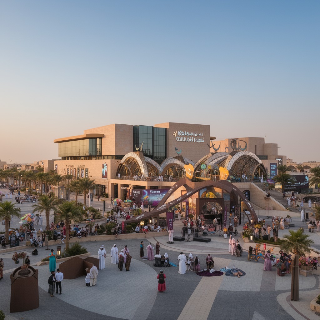 AI-generated illustration of Katara Cultural Village