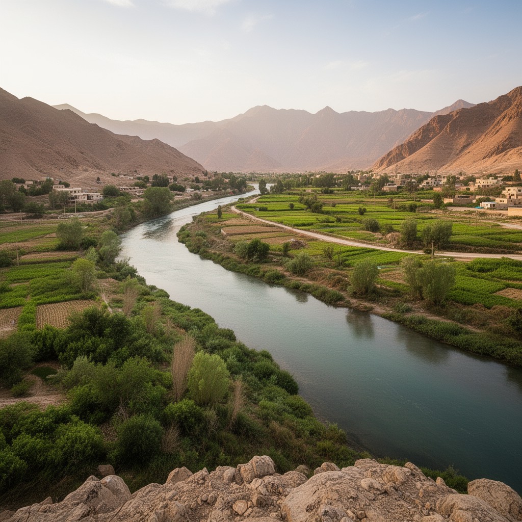 AI-generated illustration of Diyala River