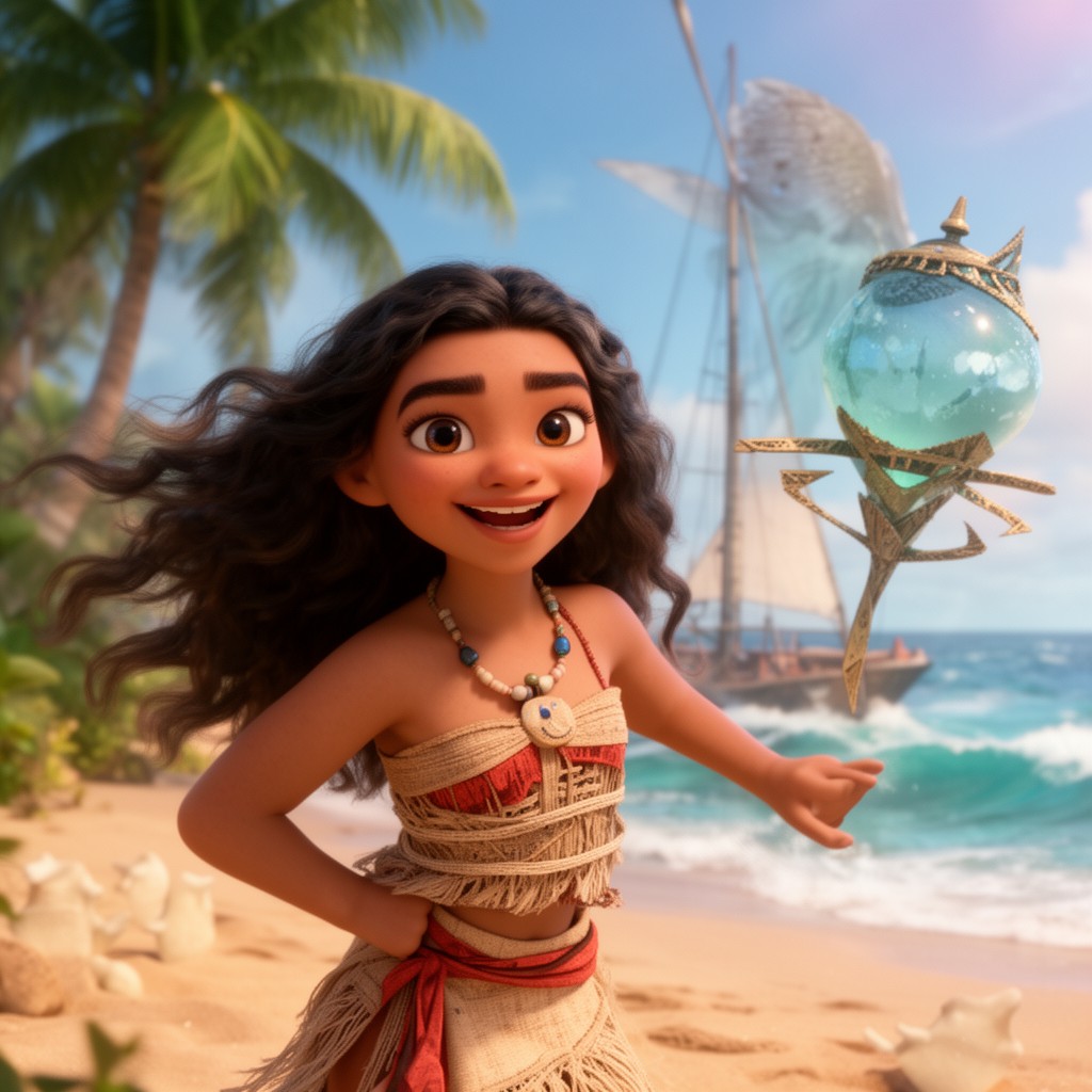 AI-generated illustration of Moana