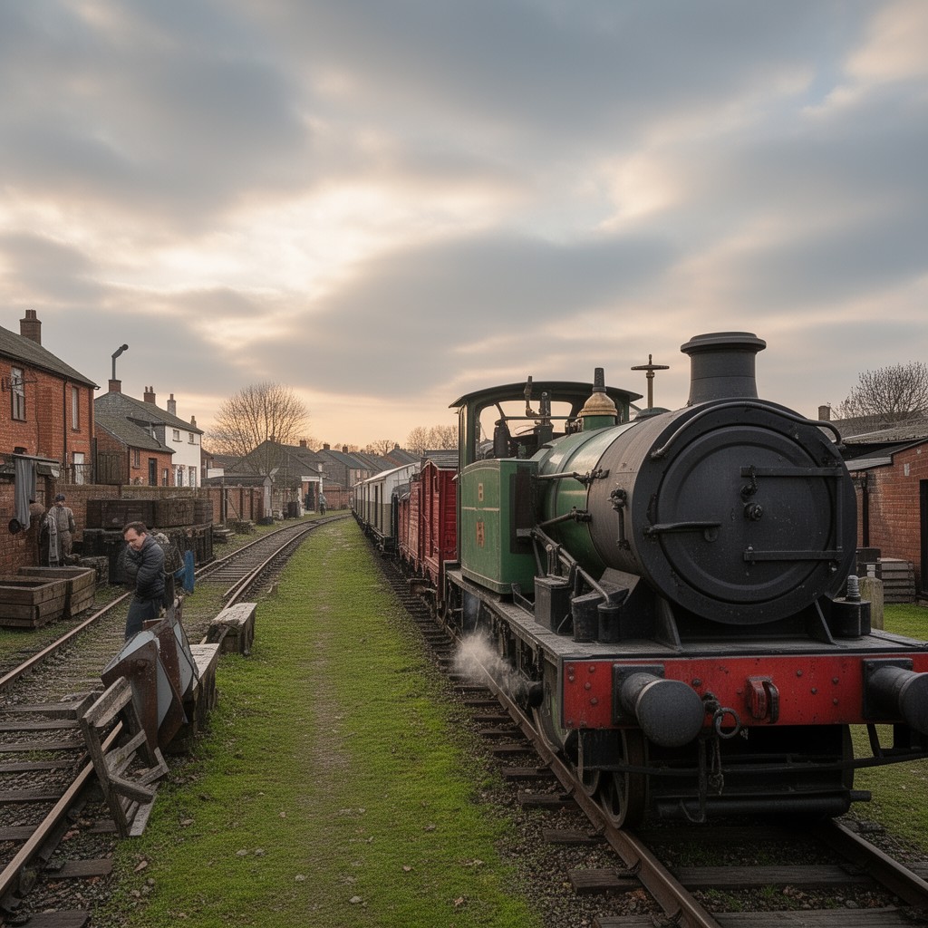 AI-generated illustration of Stockton and Darlington Railway