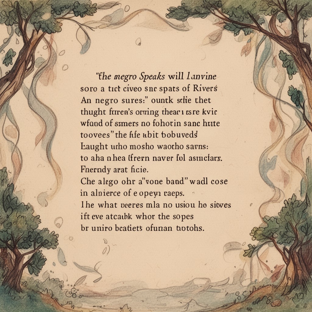 AI-generated illustration of The Negro Speaks of Rivers