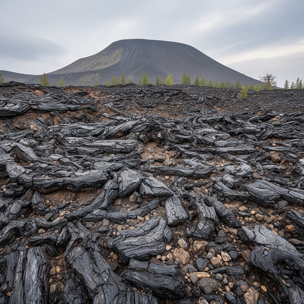 AI-generated illustration of Big Obsidian Flow Trail