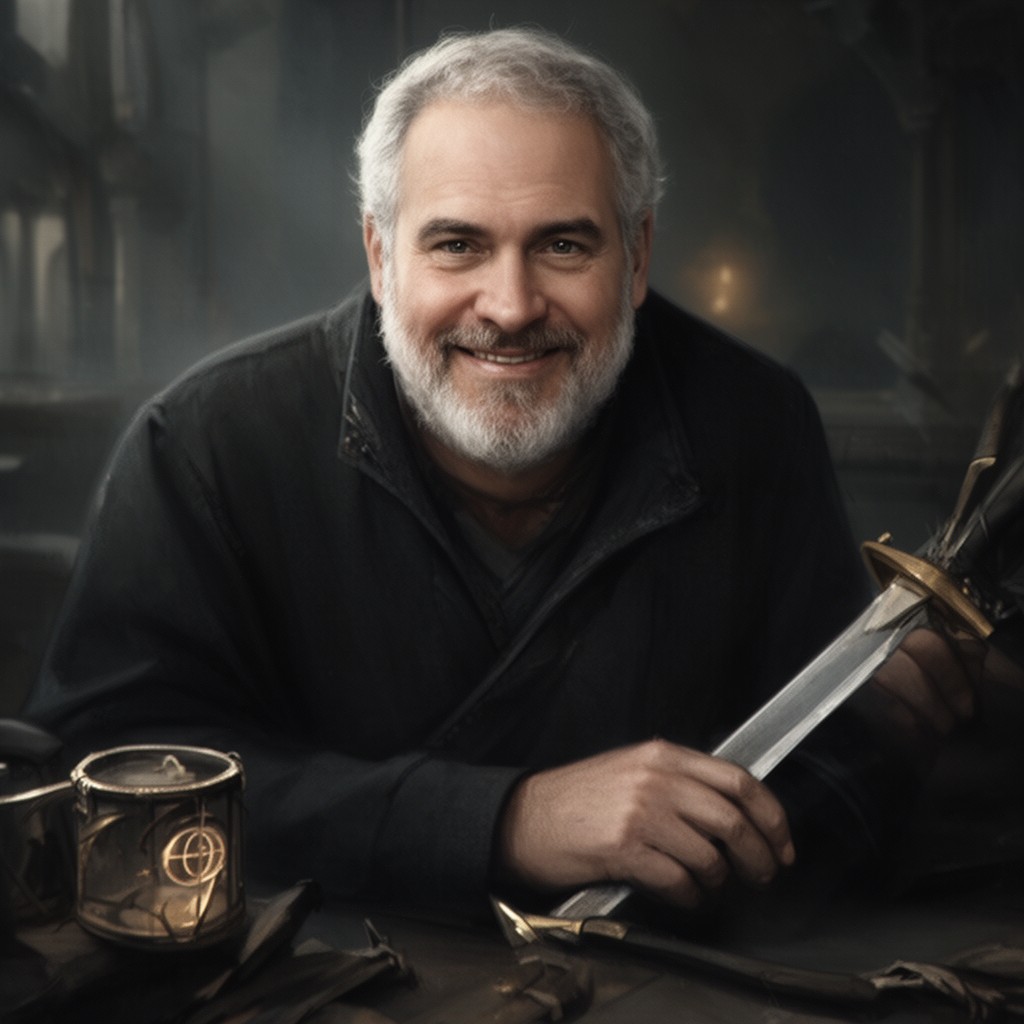 AI-generated illustration of George R. R. Martin