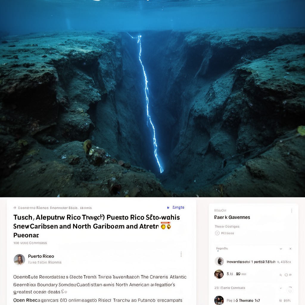 AI-generated illustration of Puerto Rico Trench