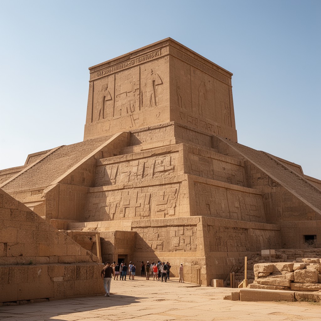 AI-generated illustration of Etemenanki ziggurat