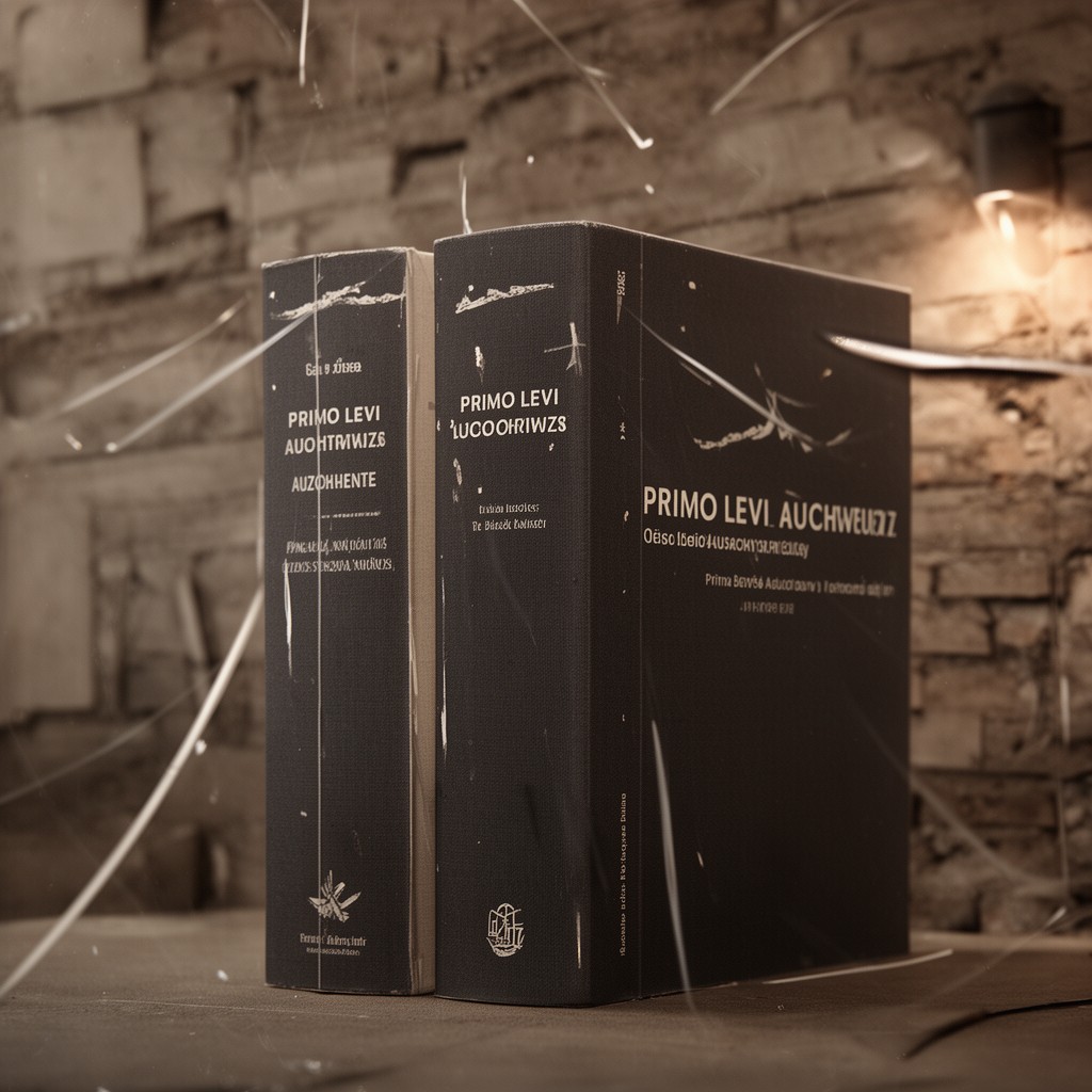 AI-generated illustration of Primo Levi's Auschwitz trilogy