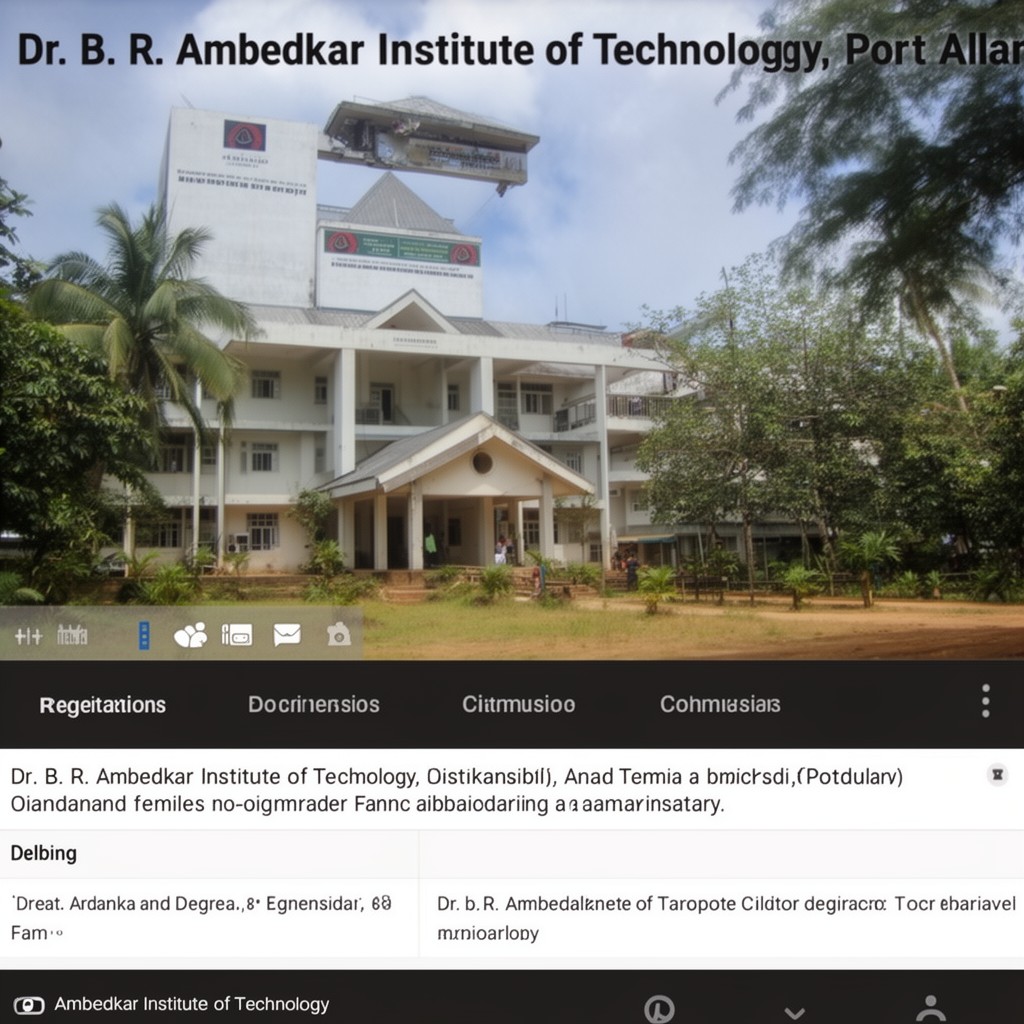 AI-generated illustration of Dr. B. R. Ambedkar Institute of Technology, Port Blair