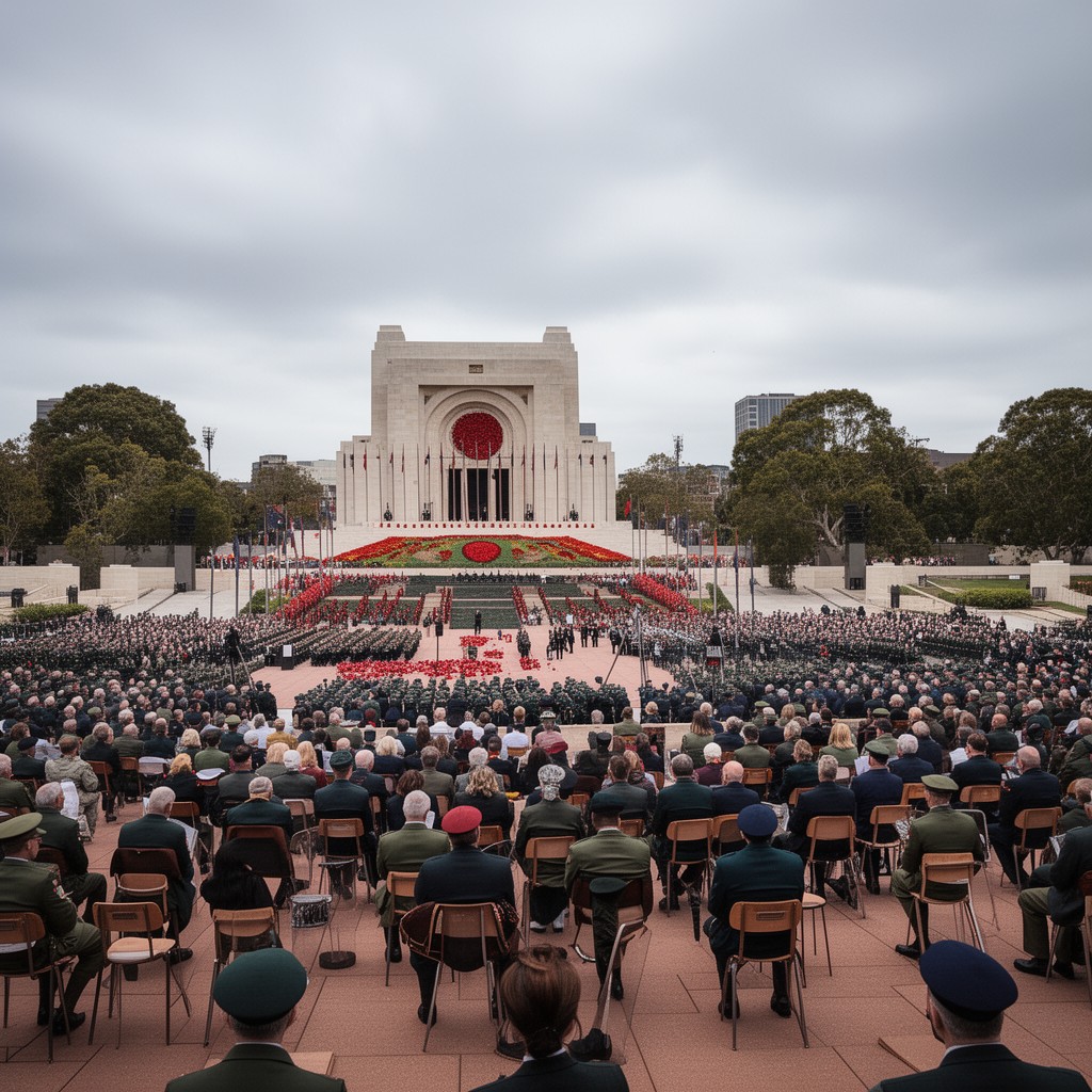 AI-generated illustration of Remembrance Day national ceremony