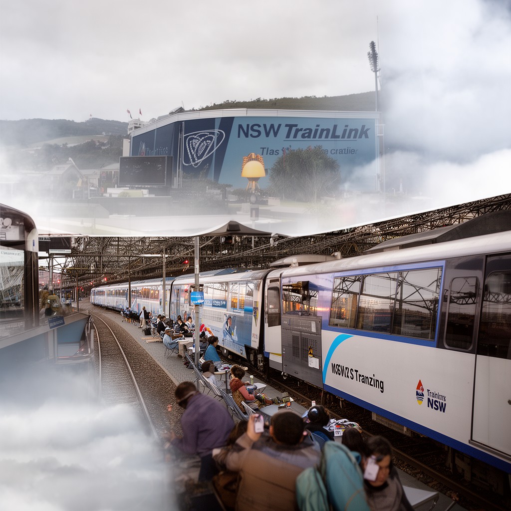AI-generated illustration of NSW TrainLink