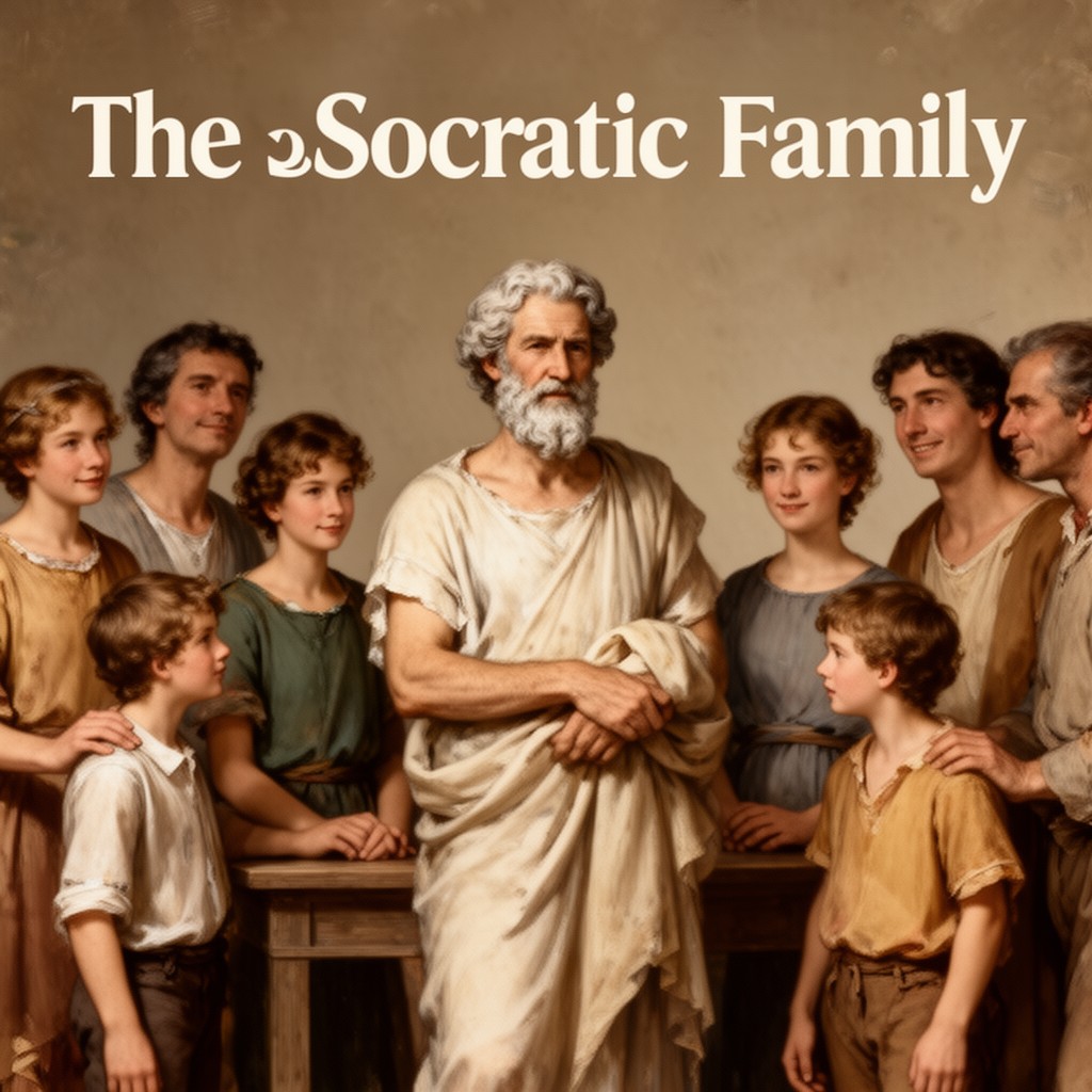 AI-generated illustration of Socratic family
