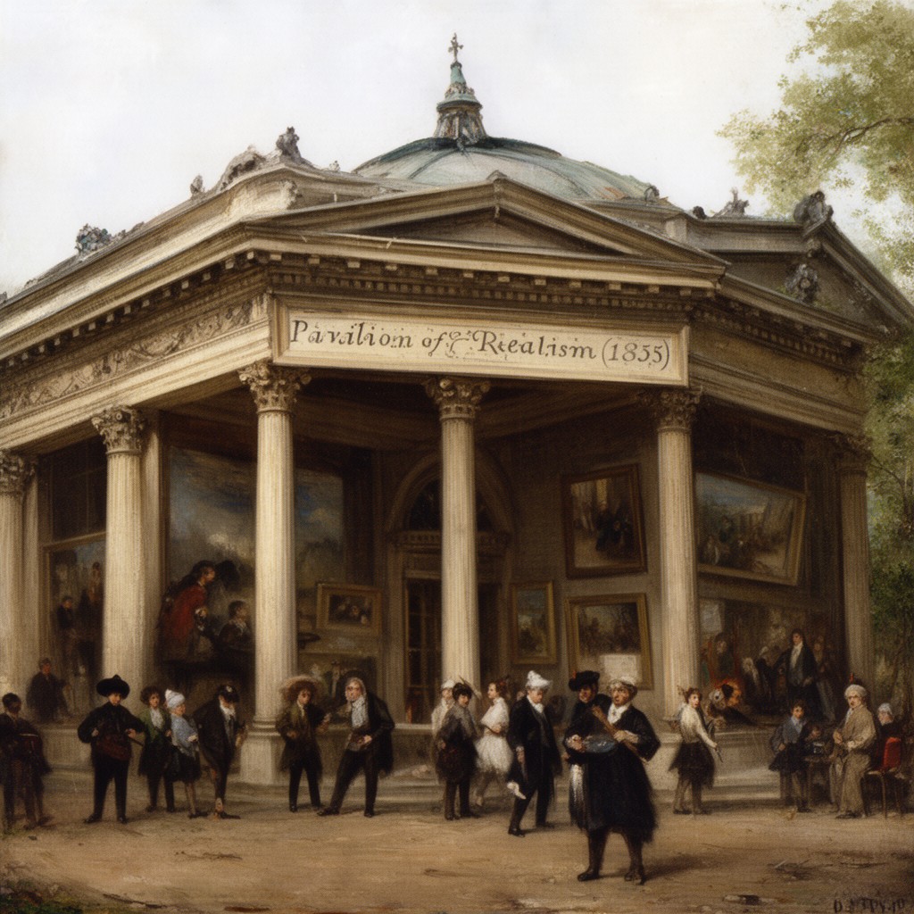 AI-generated illustration of Pavilion of Realism (1855)
