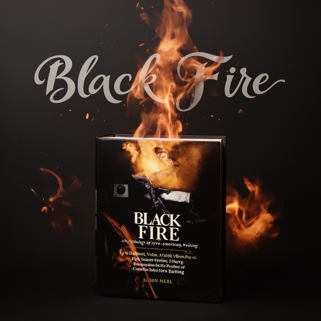 AI-generated illustration of Black Fire: An Anthology of Afro-American Writing