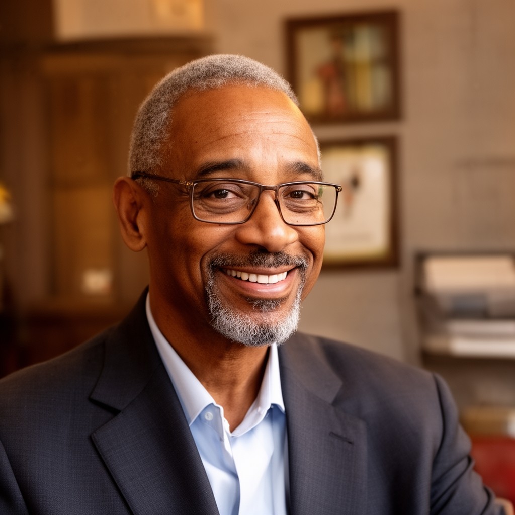 AI-generated illustration of Henry Louis Gates Jr.