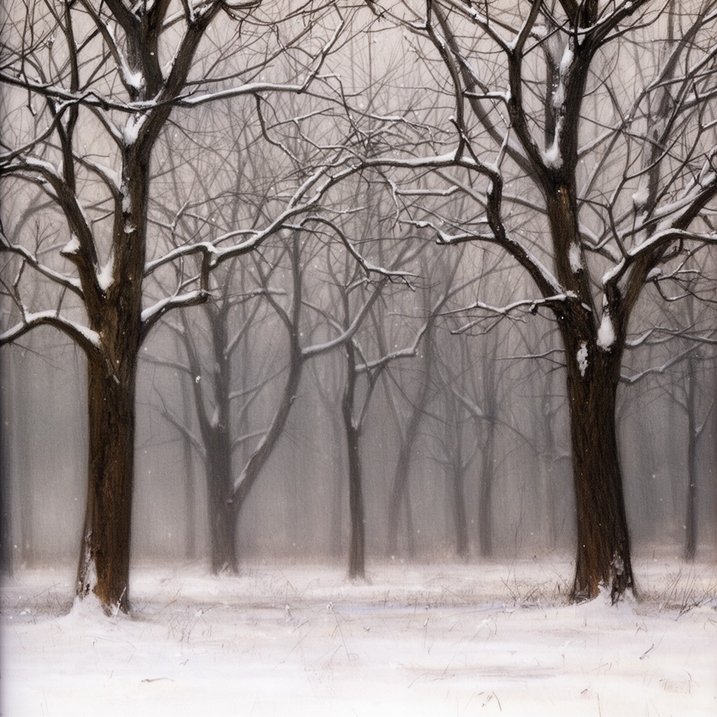 AI-generated illustration of Winter Trees