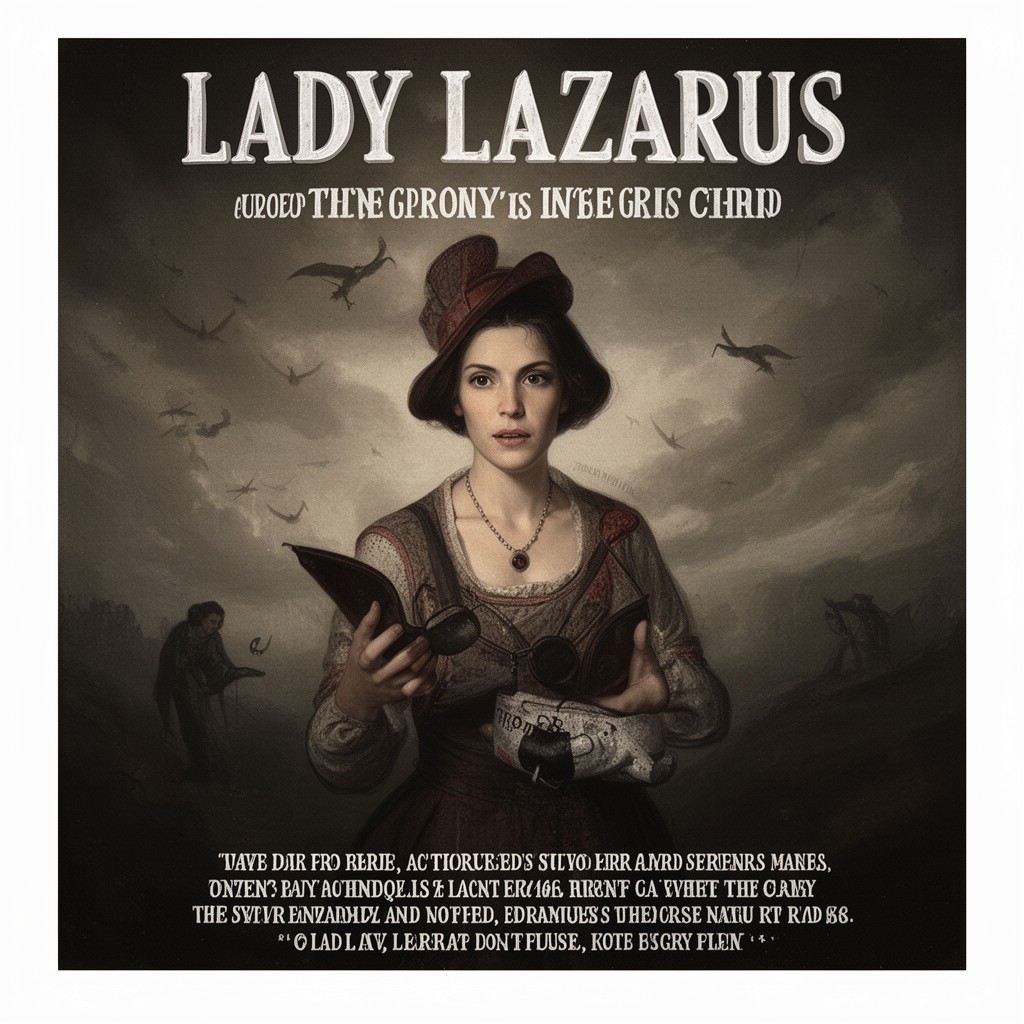 AI-generated illustration of Lady Lazarus