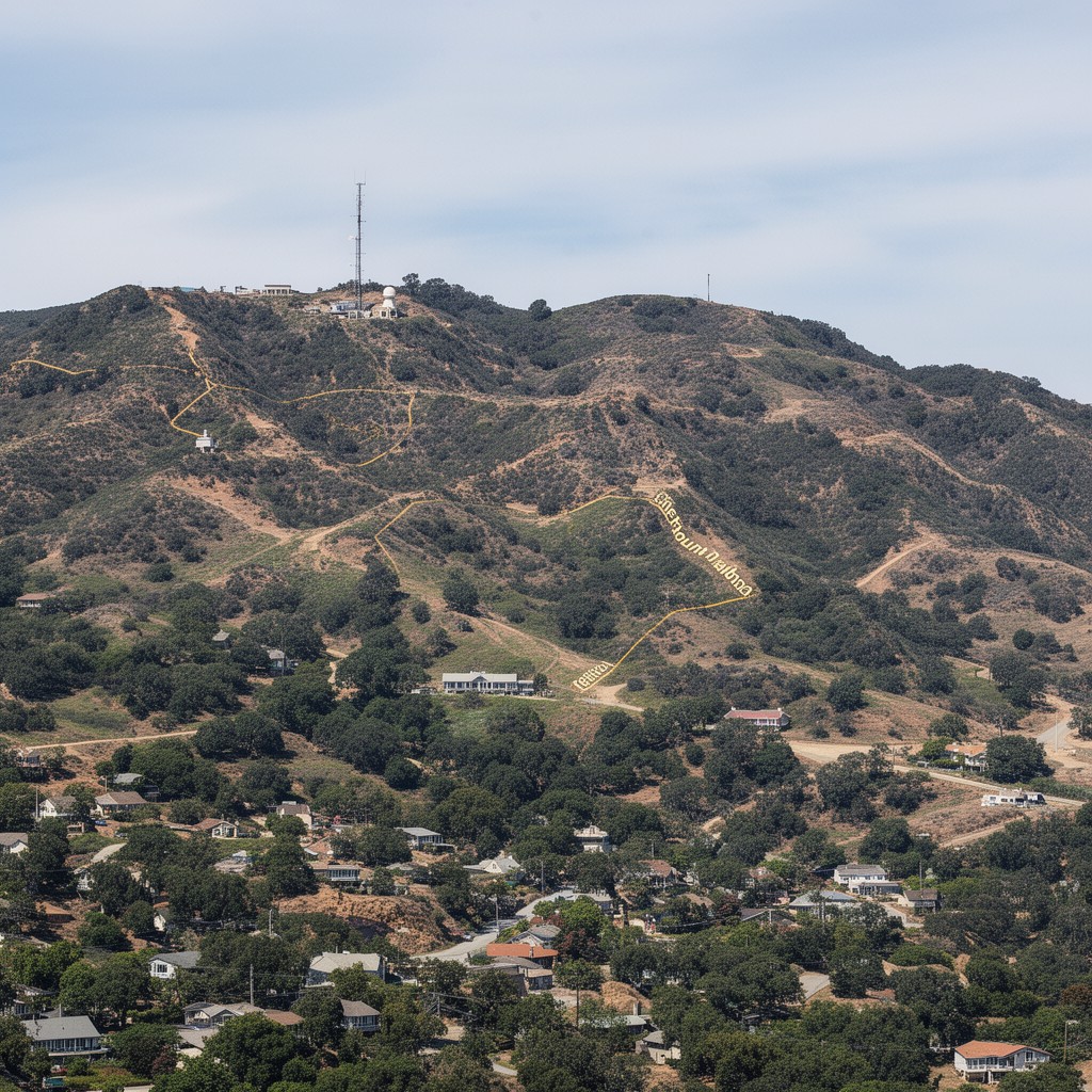 AI-generated illustration of Mount Diablo meridian
